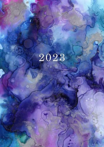 2023: A4 Terminkalender mit Uhrzeit 30 Minuten Takt | 8 – 17 Uhr Vertikal Montag – Sonntag | 1 Woche auf 2 Seiten mit Zeit Wochenplaner | Buchkalender ... Terminplaner | Soft-Cover Planer Aquarell