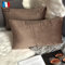 Douceur De Plumes 2er Set Kissenbezügen aus Taupe Samt 40x80 cm, Kissenbezug aus glattem und modernem rechteckigem Ton für das skandinavische Wohnzimmer, Sienna-Sofa (2 Taupe)