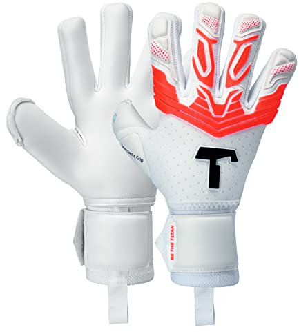 T1TAN Alien Infinity 2.0 mit Fingerschutz Torwarthandschuhe für Erwachsene, Fußballhandschuhe Unisex, Negative Cut und 4mm Profi Grip - Gr. 10