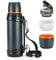 Olerd Large Flask - 2l Stainless Steel Insulated Bottle for Travel with BPA Free Cup - Oversized Vacuum Bottle