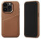 Mujjo Leather Wallet Phone Case - Fits iPhone 15 Pro - MagSafe Compatible - Premium Leather - Holds 3 Cards - Enhanced Protection - Made From Recycled Materials - Slim Profile - Dark Tan