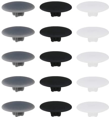 300PCS 3 in1 Exzenterradabdeckung Kappe Kunststoff Schraubkappe Abdeckungen Selbstschneidende Scharnier Schraube Abdeckkappen Sortiment Set Kunststoff Schraubkappen Falten Schwarz/Weiß/Grau