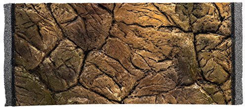 WYSKONT Aquarium Rückwand Rodos - Strukturrückwand - Aquarium Hintergrund - Aquarium Zubehoer - Hintergrund - Aquarium Deko - 57x27 cm - braune Farbe - Aquarium Groß