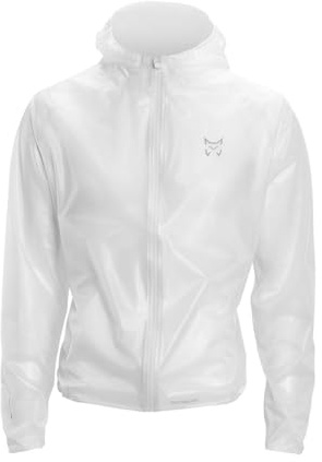 Chubasquero ultraligero con capucha. Ideal para la práctica del running C: BLANCO T: L