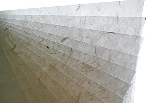 Weiße Maulbeerpapierbögen, Origami-Design, Handarbeit, Kunst, Washi-Lieferanten, Kartenherstellung, Glasdecoupage (21,6 x 27,9 cm) (50 Blatt)