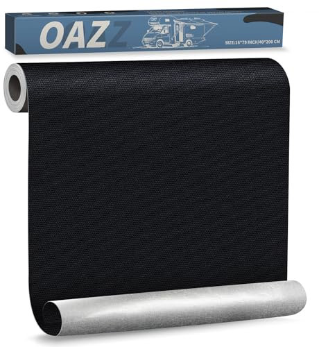 Flicken Selbstklebend Stoff, 40 x 200 cm Leinwand Stoff Selbstklebend, Schwarz, Wasserdichtes Leinwand Flicken Selbstklebend für Sofa Zelt Möbel Autositz Liege