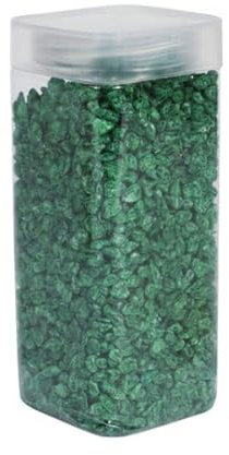 1Buy UK 900g of New Assorted Natural Decorative Stones Pebbles Craft Table Decoration Pot Vase Fillers Garden Weddings Rocks Aquarium (Dark Green)