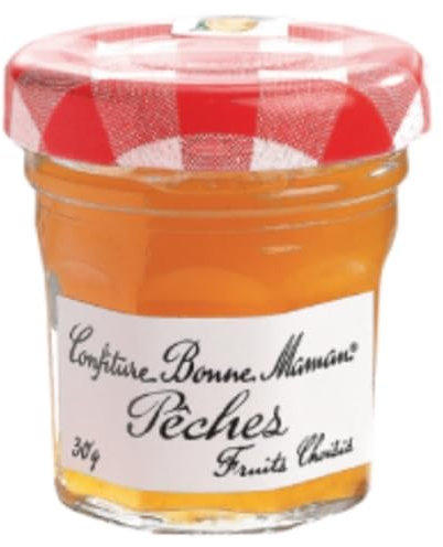Confiture Bonne Maman 30g/Pot - Lot de 15, 30, 45 et 60 Pots - Livraison Gratuite France (15, Pêche)