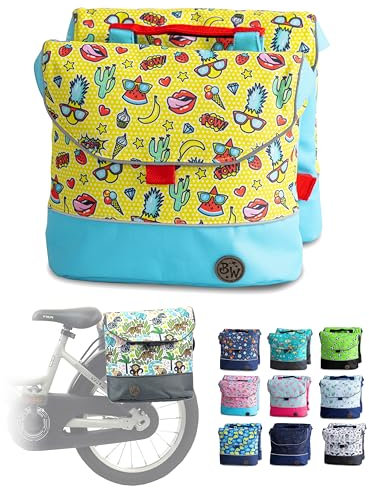 BambiniWelt by Rafael K. Gepäcktasche Gepäckträgertasche für Fahrrad [Fahrradtasche für Kinder] wasserabweisend geeignet für 12-18 Zoll z.B. für Puky oder Woom Räder (M1) (Modell 18 (M1))