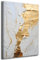 Creative Prints Berlin Leinwandbild Weiß Gold, Abstraktes Acryl Gemälde, gedruckt Optik, Kunstwerk Museum, Leinwand, Wandbild S-XXL, Deko, Zuhause, Wohnung