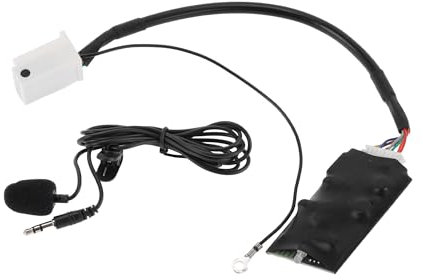 Hihaha Kit Cavo Radio Stereo con Microfono Vivavoce per Audi A3 2008-2010 per Audi A4/S4 2007-2009 Adattatore Bluetooth AUX Cavo Musicale Conveniente 19.5cm 1 Set Nero