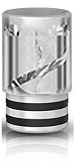 Lot de 5 Drip tip ego AIO Transparent 510 sans tabac sans nicotine