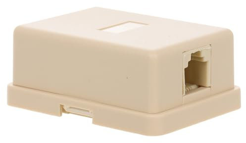 HOMSFOU Telefonanschlussdose Festnetz Verteiler 4-fach 6p4c Telefonadapter Mit Einfacher Installation Kompatibel Für Festnetzgeräte Beige Verteilerbox Für Telefonanschlüsse