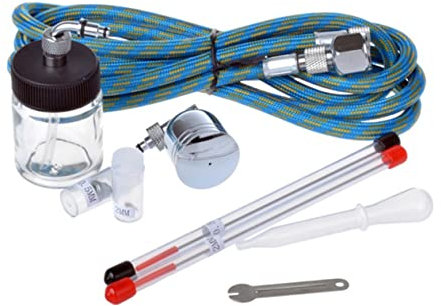 PHENOFICE Kit de peinture en aérosol 134K Aérographe portable à double brosse Idéal pour l'art de la pulvérisation de gâteaux Nail Art Body Art Artisanat Peinture de voiture Conception textile