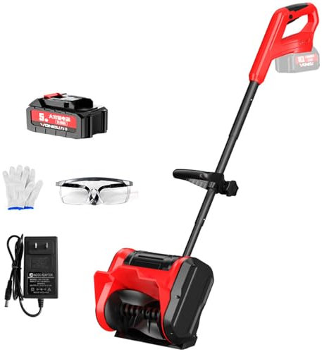 Fraise à neige électrique 3300 tr/min - Distance de lancer : 8 m - Pelle à neige pour la maison, l'usine, l'entretien des routes urbaines,brushedmotor-1 * 1500mah