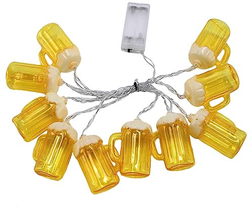 OKUMEYR Bierkrug-lichterkette Batteriebetriebene Led-lichterkette Originelle Raumdeko Für Party Und Garten