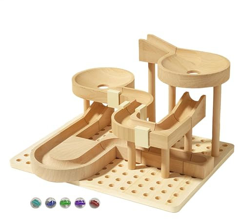 Marble Track Set | Building Blocks Marble Run | Roller Coaster Marble Kit | Puzzle Marble Track Set | Interactive Marble Run Puzzle Set Enhance Fine Motor Skills for Kids