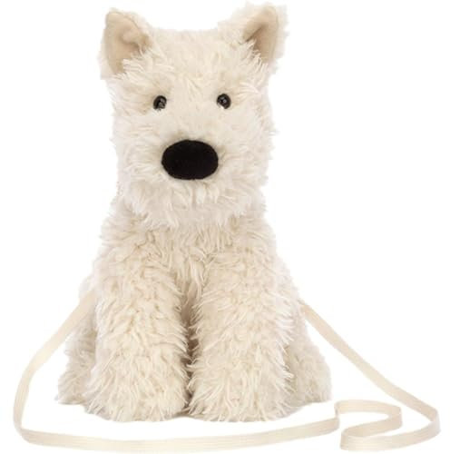 HiyyFloy Niedliche Hunde-umhängetasche, Plüschtier, Handy-geldbörse, Westförmige Umhängetasche, Lässige Tierhandtaschen Für Kinder Und Mädchen