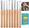 8 Pcs Wood Lathe Tools, Lathe Chisels for Woodturning, Wood Turning Tools with Steel Blades, Woodworking Tools for Beginners & Professionals