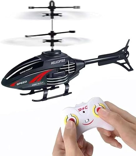 Gjo Remote-Control Helicopter For Kids, Flashing Led Light, Battery Operated, Usb Charger, Durable And Sturdy Built, Fun And Interactive Toy