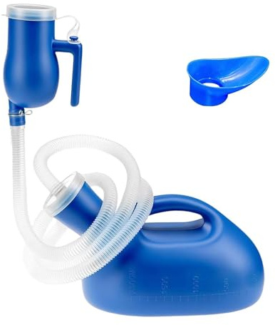 2 Litre Portable Urinal Bottles, 1.5M Hose Urine Collection Solution | Spill-Proof, Suitable for Men, Women, Bedridden Individuals, Ideal for Bed Use, Car Travel, Camping