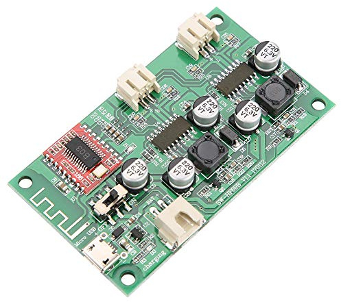 Dual Channel Stereo Audio Module with Charge Management - 2 x 6W Bluetooth Power Amplifier Board - DC 5V or 3.7V Lithium Battery Input - Model HF69B - 4 Ohm 6 Ohm 8 Ohm Speaker