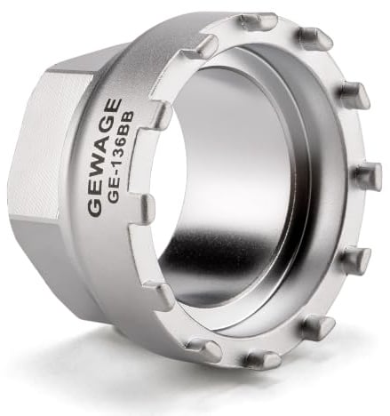 GEWAGE Spider-Lockring-Werkzeug, kompatibel mit Rotor 3D+, 3DF, 3D30, Flow | Robustes Stahlwerkzeug mit 36-mm-Außensechskant für kompatible ROTOR 30-mm-Kurbeln.