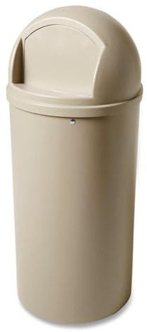 Rubbermaid Commercial Products FG817088BEIG Abfalltonne Marshal Classic aus Polyethylen, 94,63 L, Beige