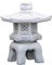 Beton Figur japanische Laterne H 40 cm Dekofigur und Gartenskulptur 3-teilig Gartendeko Garten Deko Gartenfigur Gartenskulptur