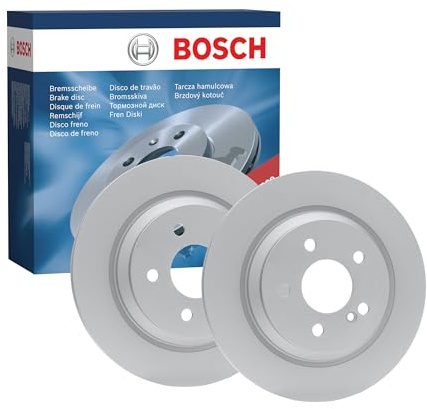Bosch BD1499 Brake Disc Set - 300 mm Vented High-Carbon Disc - Rear Axle - ECE-R90 Certified - Great Cooling and Noise Suppression, Advanced Corrosion protected - 1 Set of 2 Discs