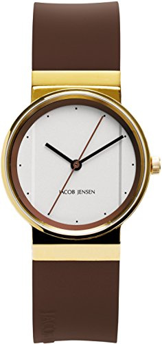 Jacob Jensen Damen-Armbanduhr Analog Quarz Kautschuk 32768
