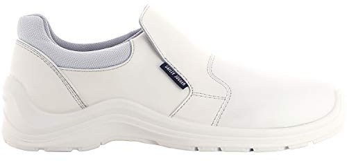 Safetyjogger Gusto Berufsschuh S2 aus Leder mit Stahlkappe, Slipper für Pflege, Medizin, Gastronomie, rutschhemmend, antistatisch, wasserabweisend SRC (37)
