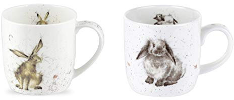 Wrendale Tasse mit Hasen-Motiv und Rosie – Doppelpack