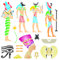 Ägyptische Schablone, 33 x 33 cm (L) – klassische Ägypten-Symbol Hyroglyphen Schablonen