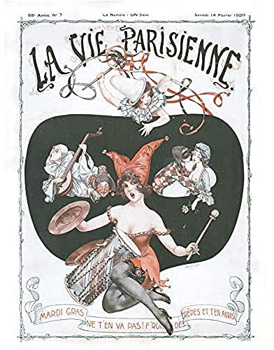 Artery8 La Vie Parisienne Mardi Gras 1920 Magazin-Cover Ungerahmter Leinwanddruck 30x40 cm