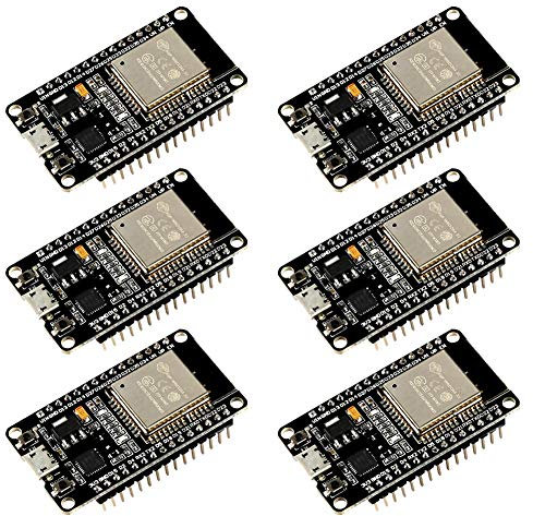 ESP32 ESP-32S Development Board 2.4 GHz Dual Core WLAN WiFi + Bluetooth 2-In-1 Microcontroller ESP-WROOM-32 Chip CP2102 for Arduino (6PCS)