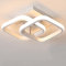 Ceiling Light Square Modern LED Aluminum White Black Small Ceiling Lamp for Entrance Hallway Office Bedroom Kitchen Ceiling Lights Living Room 22W Warm White Light (White)