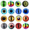Julie Wang 12MM 60 pièces Dragon yeux verre Cabochon yeux pour poupée d'argile faisant des Sculptures accessoires artisanat bricolage résultats fabrication de bijoux