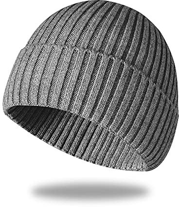 Irzaki Herren Beanie – Wintermützen für Männer und Frauen Manschette Fleece Beanie Strickwolle Totenkopf Kappe für Outdoor-Aktivitäten und den täglichen Gebrauch