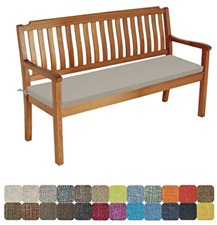 WTHYGB Bankauflage Sitzkissen Bankkissen 160 X 50 X 5CM Waschbar Abnehmbarem Stuhlkissen rutschfeste Gartenbankauflage Auflage für Gartenbank Terrasse Schaukel Gartenmöbel -Taupe