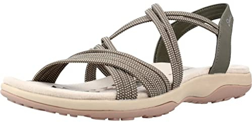 Skechers Damen Sandale Reggae Slim Turn it up Grün, Schuhgröße:EU 36