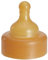 HEVEA Wide Neck Baby Bottle Nipple - Medium Flow Glass Bottle Nipple for Babies and Toddlers - Single-Pack - 100% Natural Rubber 3+ Months