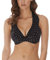 Freya Swim – Bikinioberteil, einfarbig, tiefer Ausschnitt mit Volant, Jewel Cove, einfarbig schwarz