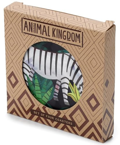 Set mit 4 Untersetzern aus Kork - Animal Kingdom