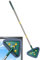 Voiakiu Trapeador Triangular, Limpieza Triangular Ajustable giratoria 360 Grados, Mopa Fregona con exprimido automático Agua, para Limpieza Suelos y Ventanas