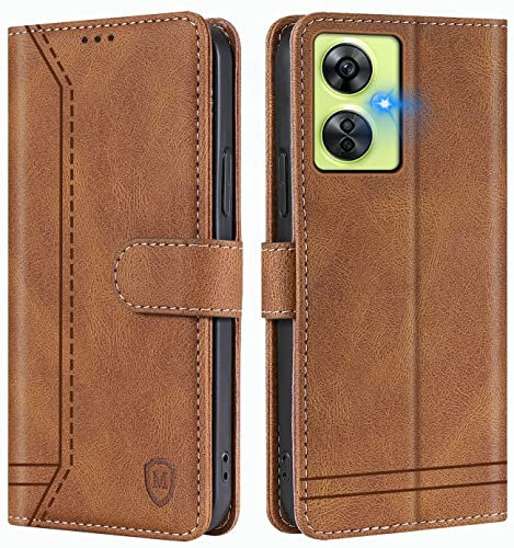 GoodcAcy Coque pour OnePlus Nord CE 3 Lite Coque, Etui Protection Housse Premium en Cuir PU,Pochette Fermeture Magnétique,Flip Case Compatible avec OnePlus Nord CE 3 Lite (Brun)