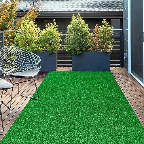 Morefany Kunstrasen-Teppich, 60 x 182 cm, für den Innen- und Außenbereich, mit rutschfester Gummi-Unterseite, Teppich für Garten, Hinterhof, Terrasse, Balkon, Flur, Eingangsbereich (individuelle