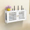 EpheyFIF WiFi Router Storage Box Router Shelf Wall Mount, Wooden Cable Management Box Wireless Router, Hider Cord Management Container Desk Bedroom Decorative