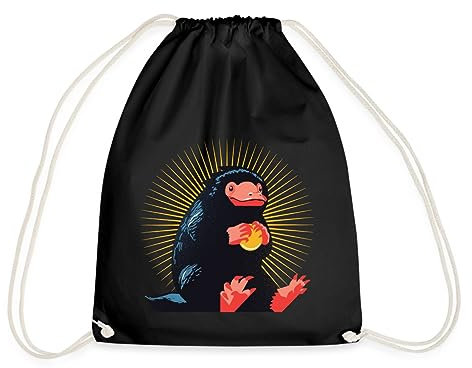 Spreadshirt Phantastische Tierwesen 3 Niffler Turnbeutel, One size, Schwarz
