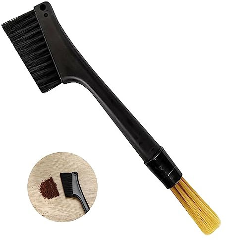Double Head Coffee Brush Coffee Grinder Cleaning Brush Bean Grain Coffee Tool Machine Two Head Coffee Grinder Brush for Coffee Kitchen